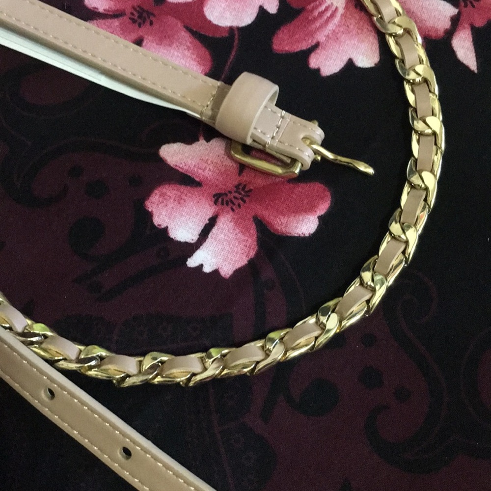 Gold and tan belt